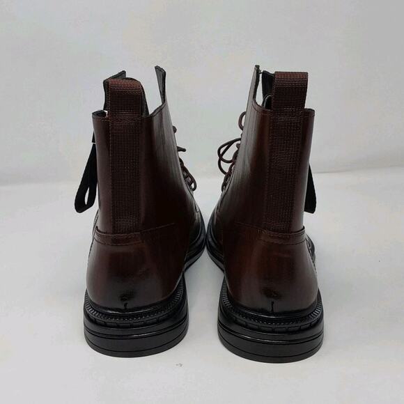 Mens Brown Boots Side Zip Lace Up Ankle Boots EU 46 US 12 main image 12